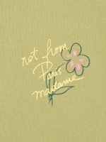 DRÔLE DE MONSIEUR — Футболка Esquisse Slogan Tee Light Khaki