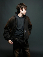 OBEY — Куртка Studded Zip Up Jacket Black (Rust Wash)