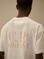 C.P. COMPANY — Футболка 30/1 Jersey SS Printed Graphics Gauze White