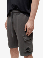 C.P. COMPANY — Шорты Cotton Diagonal Fleece Cargo Sweat Gunmetal