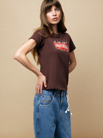 DISSIDENT — Футболка Organic Baby Tee in Brown