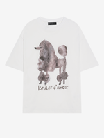 BRÛLER D’AMOUR — Футболка Призрачный Пудель/Caniche fantôme White